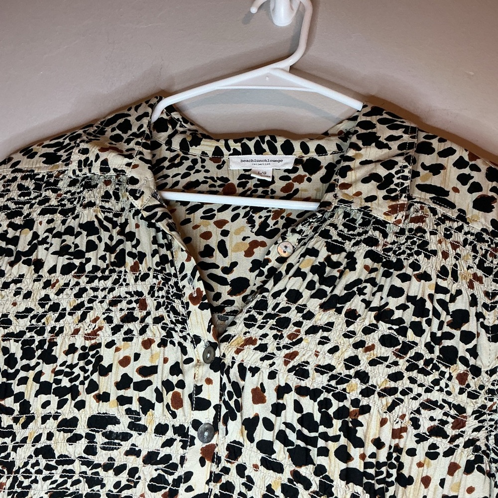 beachlunchlounge Leopard Spot Button Front Oversi… - image 3